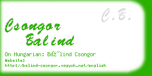 csongor balind business card